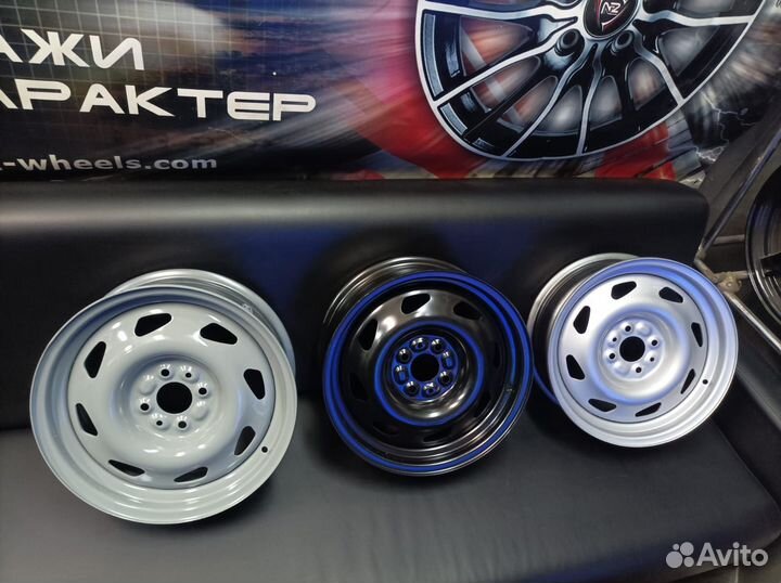 Диски R15 4*98 LADA ваз болотные черные серебро