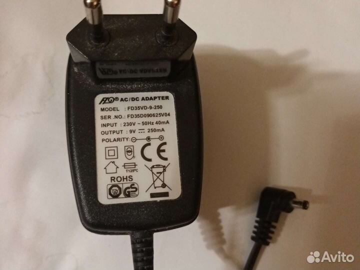 Блок питания 9v. 250mA