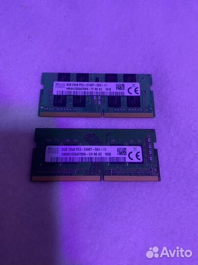 Оперативная память 2Rx8 8gb для ноутбуков