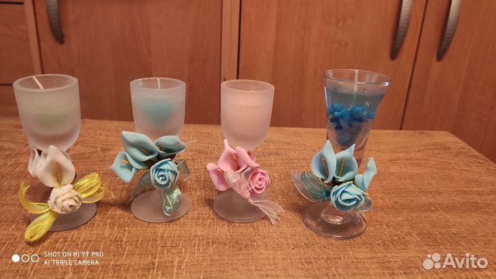 Подсвечники хрустальные и свечи