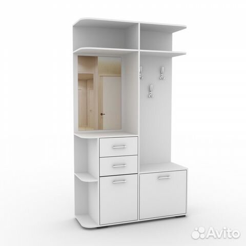 Прихожая Ксения-400e белый шкаф на заказ