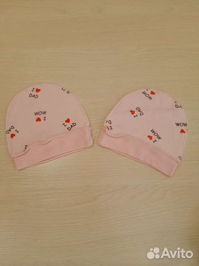 Шапочка для новорожденного,есть для двойни