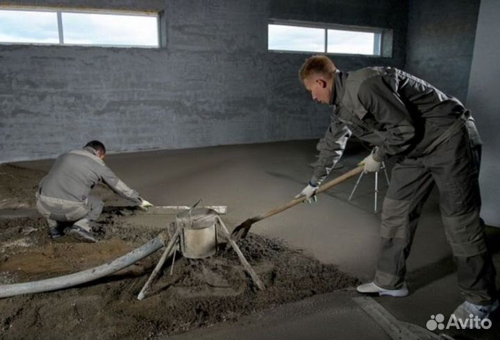 Полусухая стяжка пола в загородном доме