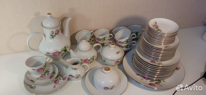 Чайно-кофейный сервиз, ГДР, Ильменау, 12 персон