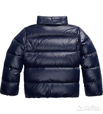 Пуховик Polo Ralph Lauren синий с ветрозащитой