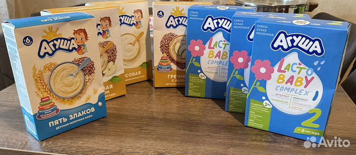 Сухая смесь агуша 2 и каши