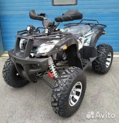 Квадроцикл Grizzly 200cc бело-голубой