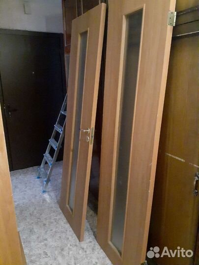 Межкомнатные двери бу 60 см с коробкой