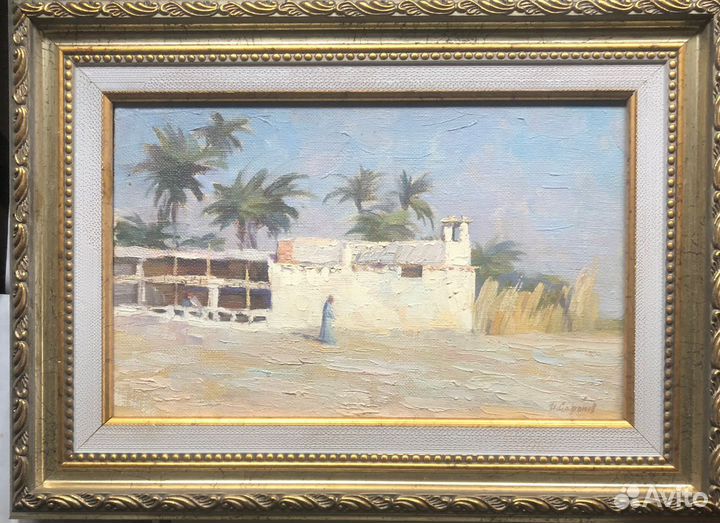 Картина маслом на холсте кофейня египет