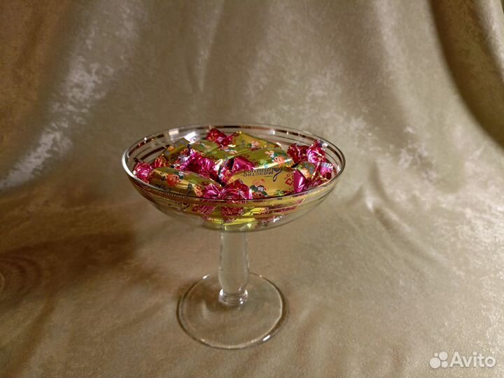 Набор винтажной посуды из тонкого стекла