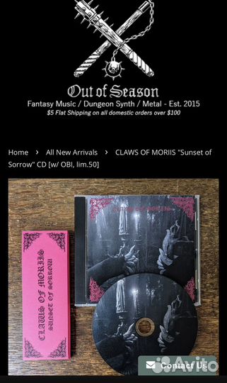 Black metal dungeon synth CD