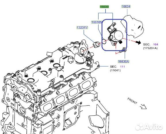 Тнвд Infiniti Qx50 J55 KR20 012800A 2018