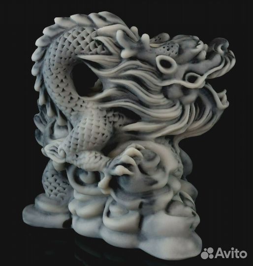 Статуэтка Дракон китайский литьевой мрамор 9 см