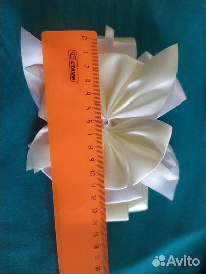 Бант с лентой атласной для конверта на выписку