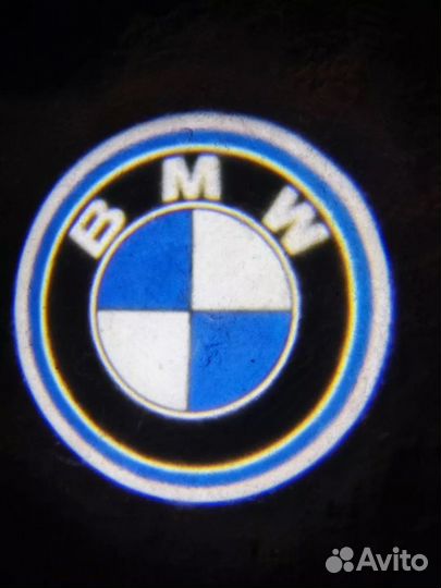 Проекция логотипа авто в двери 2 шт BMW/бмв