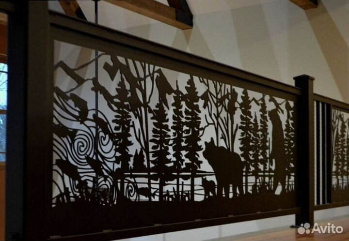 Лестница прямая на металлокаркасе