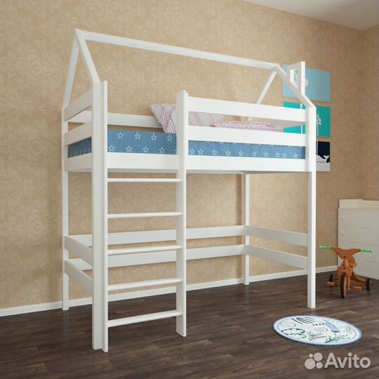 Кровать чердак домик