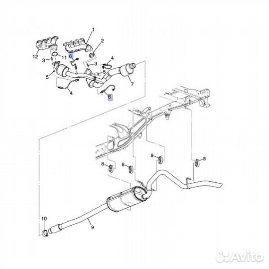 Датчик кислородный Chevrolet, Cadillac 12609457