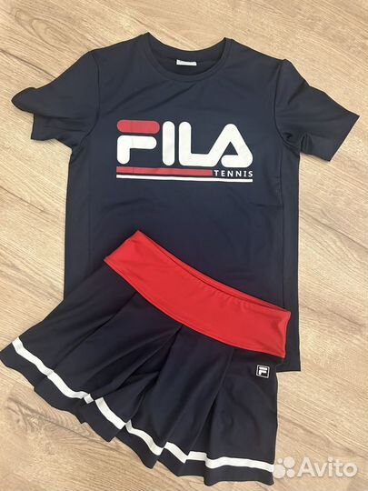 Футболка и шорты-юбка Fila для большого тенниса