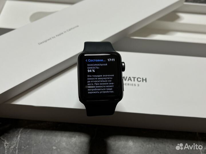 Часы Apple Watch 3 38 mm 94 акб