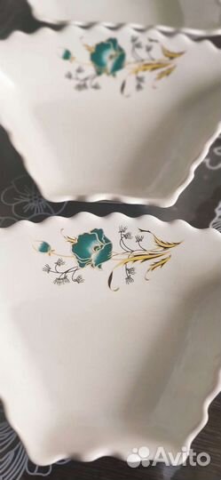 Салатники. Фарфор. Деколь. Винтаж. СССР