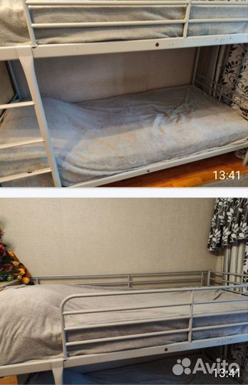 Кровать двухъярусная, металлическая IKEA