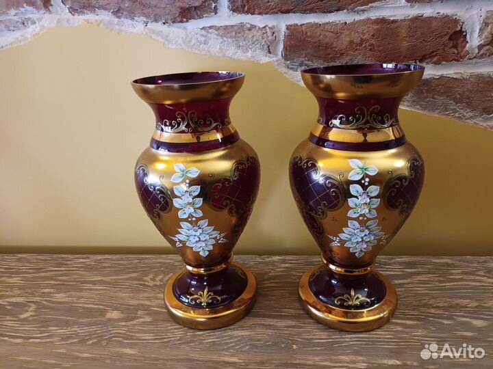 Рюмки богемское стекло, 6 штук, отличное состояние