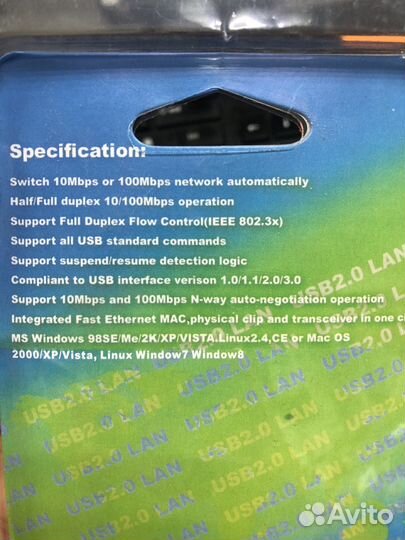 USB сетевая карта/Lan адаптер/ кабель переходник u