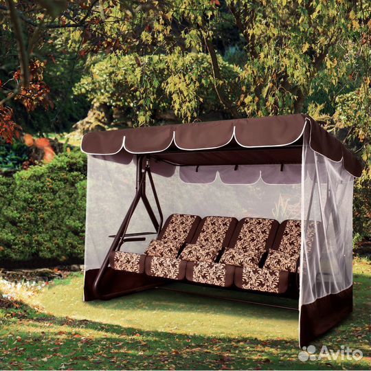 Качели 4-х местные Дефа Люси шоколад