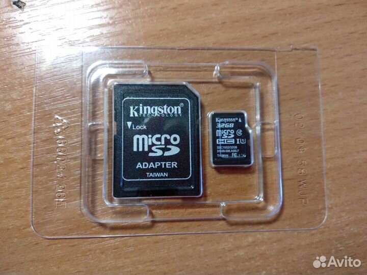 Карта памяти MicroSD 32гб+переходники