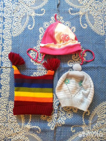 Шапка осень весна демисезонная детская для девочки