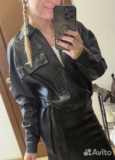 Кожаная куртка love republic s