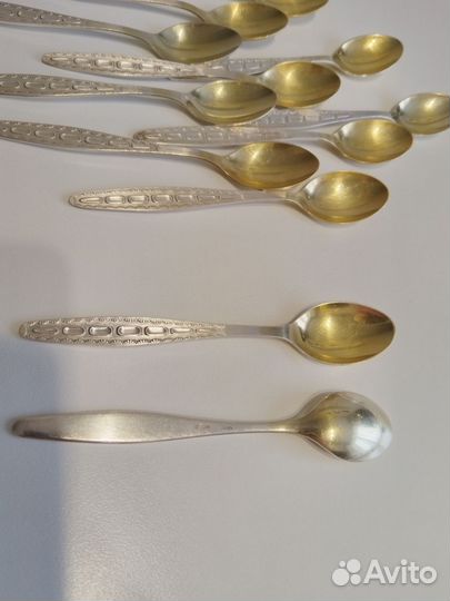 Чайные ложки мельхиор СССР 12 штук