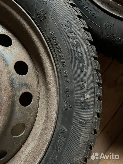 Зимняя резина 205 55 r16 шипованая бу с штампами