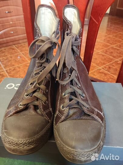 Высокие кожаные кеды мужские Converse All Star