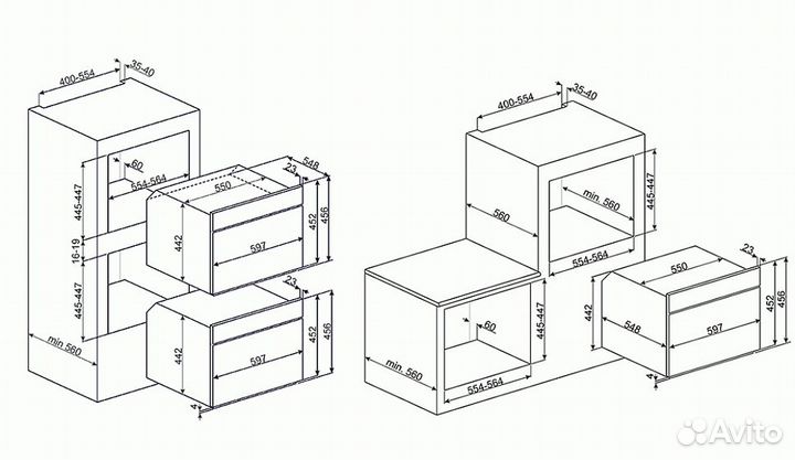 Встраиваемая пароварка smeg SF4102VN