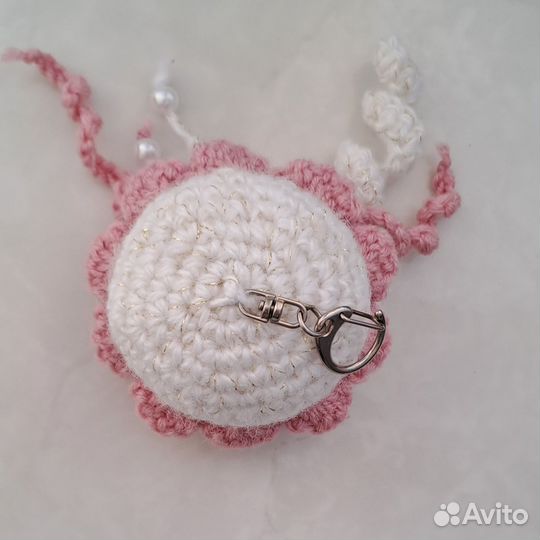 Вязанный брелок Медуза/Осьминог Ручная работа