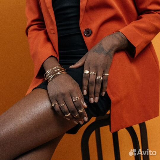 2 шт. Браслет металл 'Афина' многослойный, цвет золото