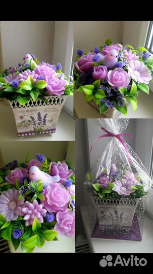 Букет из мыльных цветов