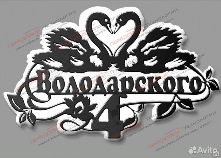 Адресная табличка металлическая