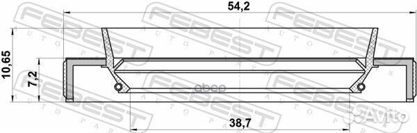 Сальник привода 38.7X54.2X7.2X10.65 95HBY405407