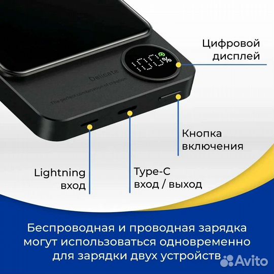 Беспроводной Powerbank 10000mah Magsafe для iPhone