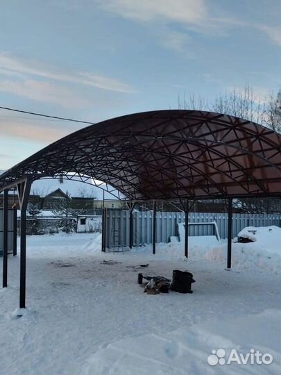 Навес для авто под ключ