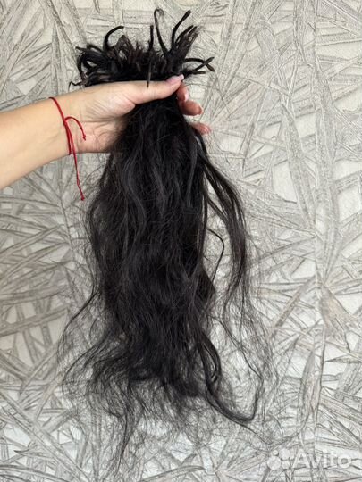 Волосы для наращивания черные бу