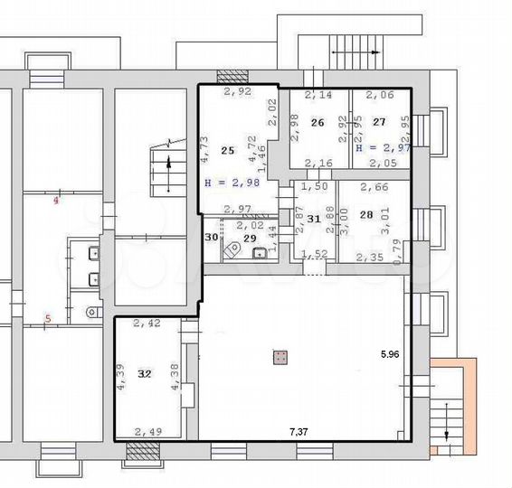 Помещение под офис, торговлю, общепит итд, 96.7 м²