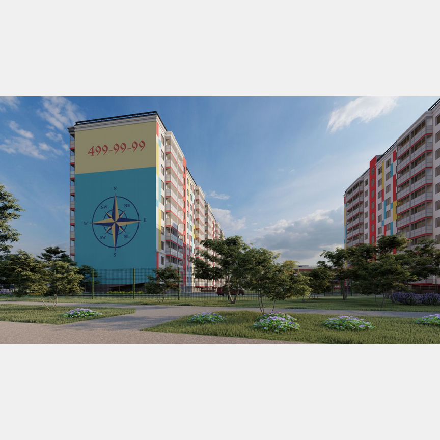 1-к. квартира, 58,3 м², 9/10 эт.