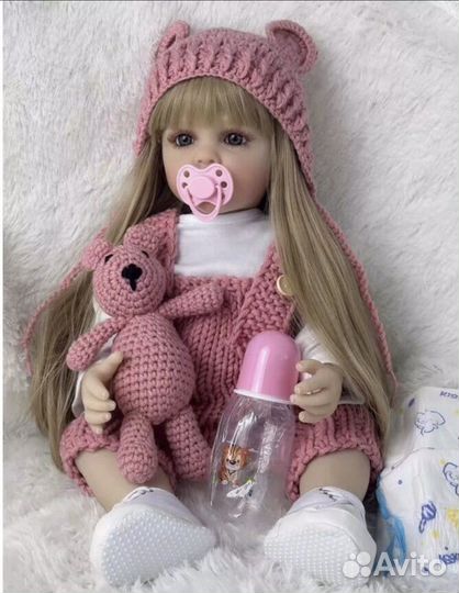 Кукла реборн 55 см силиконовая