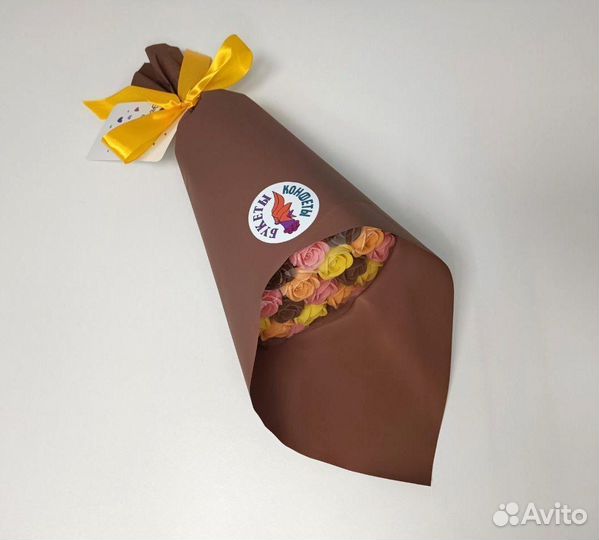 Розы из Бельгийского Шоколада - 19 шт в Букете