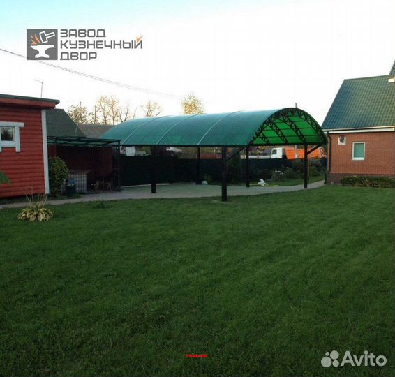 Навесы из металлочерепицы