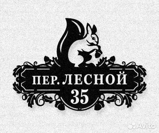 Адресная табличка металлическая